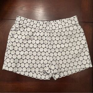 J.Crew Pocketed Pull-On Shorts White and Grey Women’s Size 4